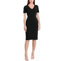 Maggy London Women's Short-Sleeve Sheath Dress - Black