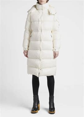 Moncler Cavettaz Long Puffer Coat, Natural, Women's, 3 (Large), Coats Jackets & Outerwear Winter Coats Parkas & Puffer Coats