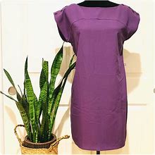 Purple Short-Sleeve Dress | Color: Purple | Size: S
