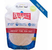 Redmond Real Salt, Ancient Fine Sea Salt, Unrefined Mineral Salt, 26 Ounce, Pack