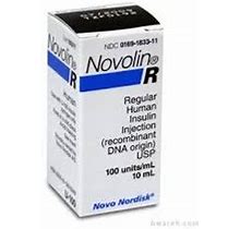 Novolin R Insulin 100UN/Ml - 10Ml Vial (1-1 Vial)