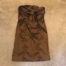 Minuet Petite Dresses | Minuet Brown Strapless Dress | Color: Brown | Size: 2