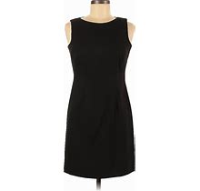 Alyx Casual Dress - Sheath Crew Neck Sleeveless: Black Print Dresses - Women's Size 6 Petite