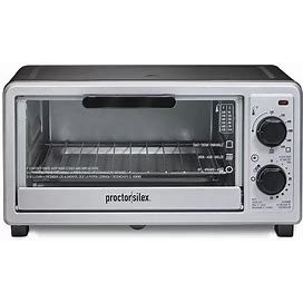 Proctor Silex 4-Slice Toaster Oven Broiler, Black
