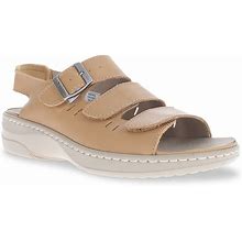 Propet Extra Wide Width Breezy Walker Sandal | Women's | Tan | Size 6.5 | Sandals