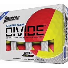 Srixon 2021 Q-STAR Tour Divide Golf Balls, Men's, Yellow/Red