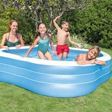 Intex 7.5ft X 22in Beach Wave Swim Center Inflatable Swimming Pool Plastic In Blue | 22 H X 90 W X 90 D In | Wayfair E2fdf62300d00a19305f2aea47987098