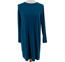 Eileen Fisher Blue Long Sleeve Midi Dress