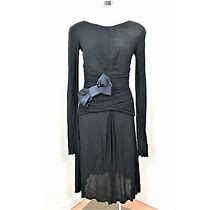 Vintage Dolce & Gabbanna Black Long Sleeves Bodycon Sheer Gown Dress