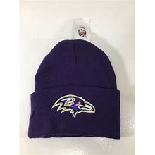 NFL Unisex Baltimore Ravens Knit Beanie Cap Purple One Size NWT
