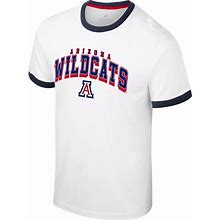 Colosseum Men's Arizona Wildcats White Wyatt Ringer T-Shirt, XXL