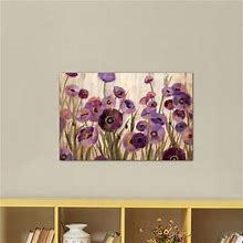 Wayfair Pink & Purple Flowers Painting Print On Wrapped Canvas In Green/Indigo/White | 8 H X 12 W X 0.75 D In A55fabfbadff61edec868f14cb730efd