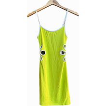 NWT's Women's Forever 21 Neon Green Bodycon Strappy Sexy Dress, Size Small
