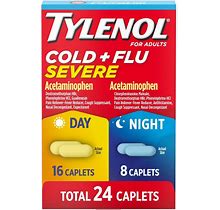 Tylenol Cold+Flu Severe Day/Night Caplets - Acetaminophen - 24Ct