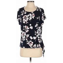 Chico's Short Sleeve Top Blue Floral Tops - Women's Size Small
