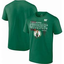 Men's Fanatics Branded Kelly Green Boston Celtics 2024 Atlantic Division Champions Locker Room T-Shirt Size:S