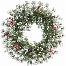 PULEO INTERNATIONAL Decorated Artificial Christmas Wreath