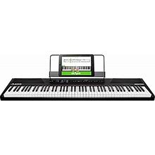 Alesis Recital 88 Key Digital Piano Keyboard With Semi Weighted Keys 2X20w Speakers 5 Voices Split Layer And Lesson Mode Fx And Piano Lessons, Black
