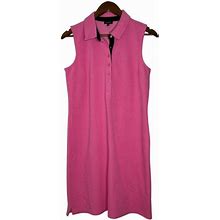 Talbots Dresses | Talbots Pink Sporty Barbie Sleeveless Polo Golf Dress Size M Women's | Color: Pink | Size: M