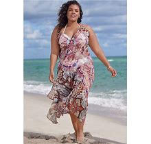 Women's High-Low Cover-Up Dress - Summer Sands, Size 3X By Venus