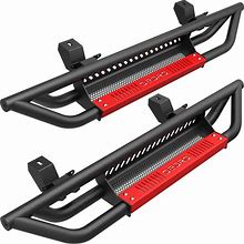 OEDRO 6 Inch Running Boards, Drop Side Steps Compatible With 2018-2024 Jeep Wrangler JL 2 Door, All Steel Nerf Bar Paintable Step Plates