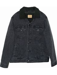 Image result for Male Black Hooded Denim Jacket