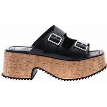 Mcq Alexander Mcqueen Patent Leather Debbie Sandals - Black - Flat Sandals Size 36