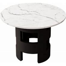 Ivy Bronx Kiere Dining Table Wood In White/Black | 30.05 H X 42.25 W X 42.25 D In | Wayfair Bd43e2ed827469a071d703acd312debc