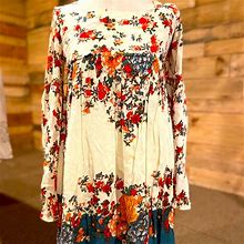 Free People Dresses | Free People Flowered Babydoll Dress | Color: Red | Size: S