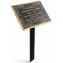 Custom Brass Memorial Plaque With Garden Stake To Commemorate The Memory Of Your Loved One. Hand Made In England