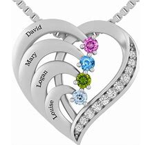 Kay Family Birthstone Heart Necklace