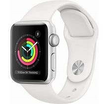 Pre-Owned Apple Watch Series 3 42mm Silver - Aluminum Case - GPS + Cellular - White Sport Band (Refurbished Grade B)