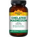 Country Life Chelated Magnesium Vitamin | 250 Mg | 90 Tabs