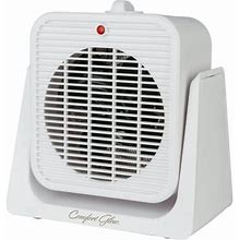 Comfort Glow Efh1527 1,500-Watt-Max Portable Electric Fan Heater With Tilting Base, White, Efh1527