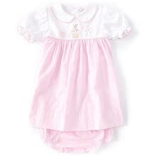 Petit Ami Baby Girls 12-24 Months Puffed-Sleeve Birthday Embroidered A-Line Dress, , Pink18 Months