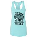 Womens Game Of Thrones Graphic Next Level Racerback Tank Top USA Made RB Clothing Co Cancun Blue, X-Large