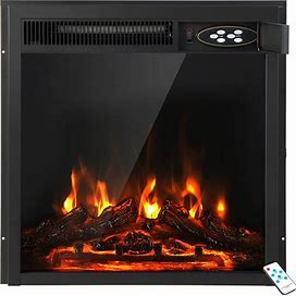 Electric Fireplace Insert 5100 BTU Recessed Fireplace Heater - Black