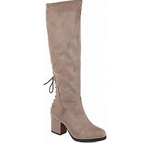 Journee Collection Leeda Wide Calf Boot | Women's | Taupe | Size 11 | Boots