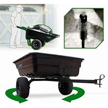 Oxcart Green Thumb Tow Behind 12 Cu. Ft. Lift-Assist And Swivel Dump Cart With 4PLY Run-Flat Tires