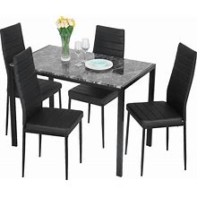 FDW Dining Table Set Dining Room Table Set For Small Spaces Kitchen Table And Chairs For 4 Table With Chairs Home Furniture Rectangular Modern