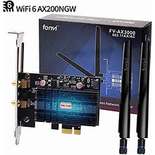 Wi-Fi 6 Gig+ AX200 BT 5.0 Wifi Card AX200NGW 802.11Ac Ax 3000Mbps MU-MIMO OFDMA Miracast PC Wireless Network Adapter Ultra-Fast Affordable Next-Gen Pcie Wifi Ideal For Gaming Fans