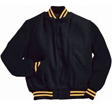 Holloway Sportswear S Varsity Jacket Black/Light Gold 224183