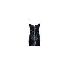 Ehfomius Women Shiny Leather Slim Fit Sheath Bodycon Cocktail Party Dress Sexy Zipped Up Faux Leather Party Dress