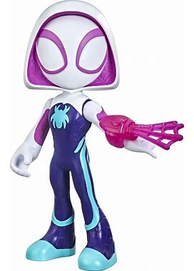 Spidey And His Amazing Friends Marvel Supersized Ghost-Spider 9-Inch Action Figure, Preschool Super Hero Toy For Kids Ages 3 And Up