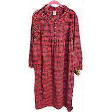 Vintage Blair Women's 2X Red Flannel Nightgown, Intimates & Sleepwear Pajamas