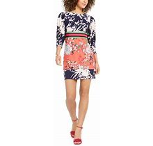 Vince Camuto Women's Floral Jersey Dress Pink Size 4