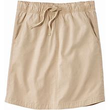 L.L.Bean | Women's Lakewashed Pull-On Skirt, Mid-Rise Boulder 12, Cotton