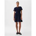 Women's Smocked Mini Dress By Gap Navy Blue Petite Size XS