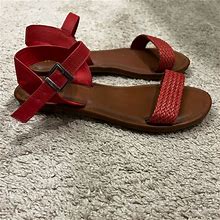 Mia Shoes | Mia Coral Strappy Sandals - New Size 9.5 | Color: Red | Size: 9.5
