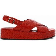 Pons Quintana "Forli" Sandals - Red - Flat Sandals Size 36